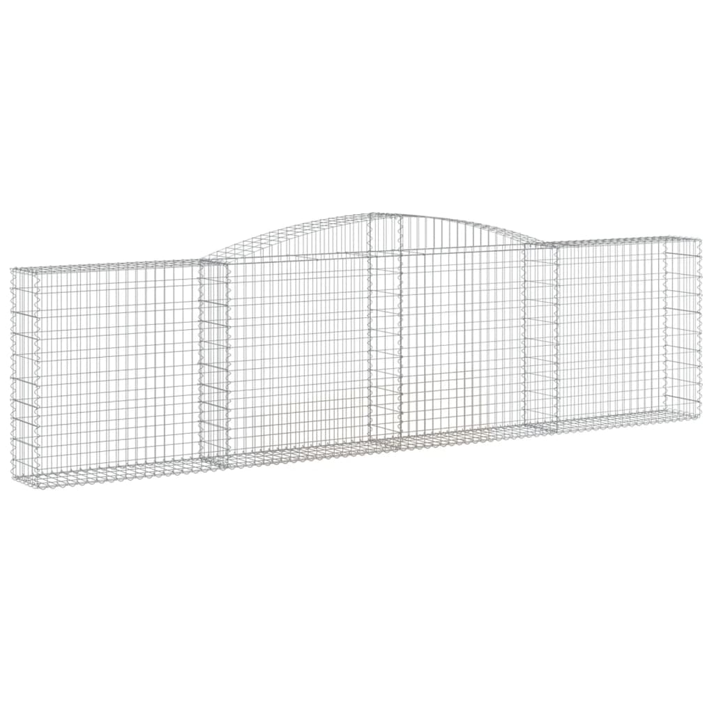 Coșuri gabion arcuite 4 buc, 400x30x100/120 cm fier galvanizat