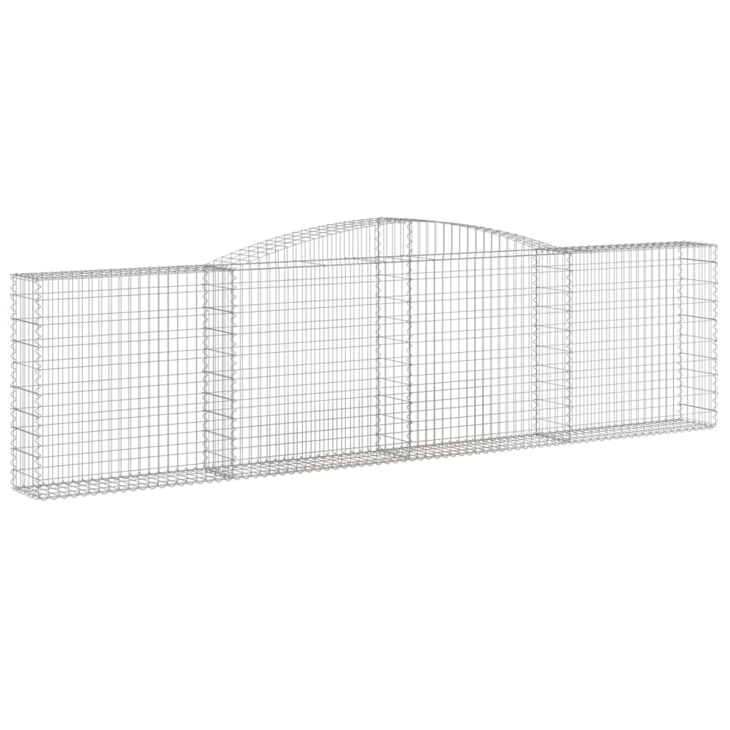 Coșuri gabion arcuite 6 buc, 400x30x100/120 cm fier galvanizat