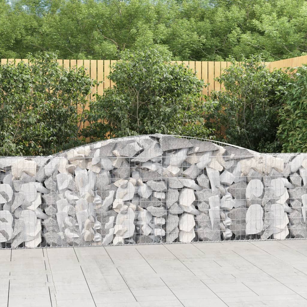 Coșuri gabion arcuite 7 buc, 400x30x100/120 cm fier galvanizat