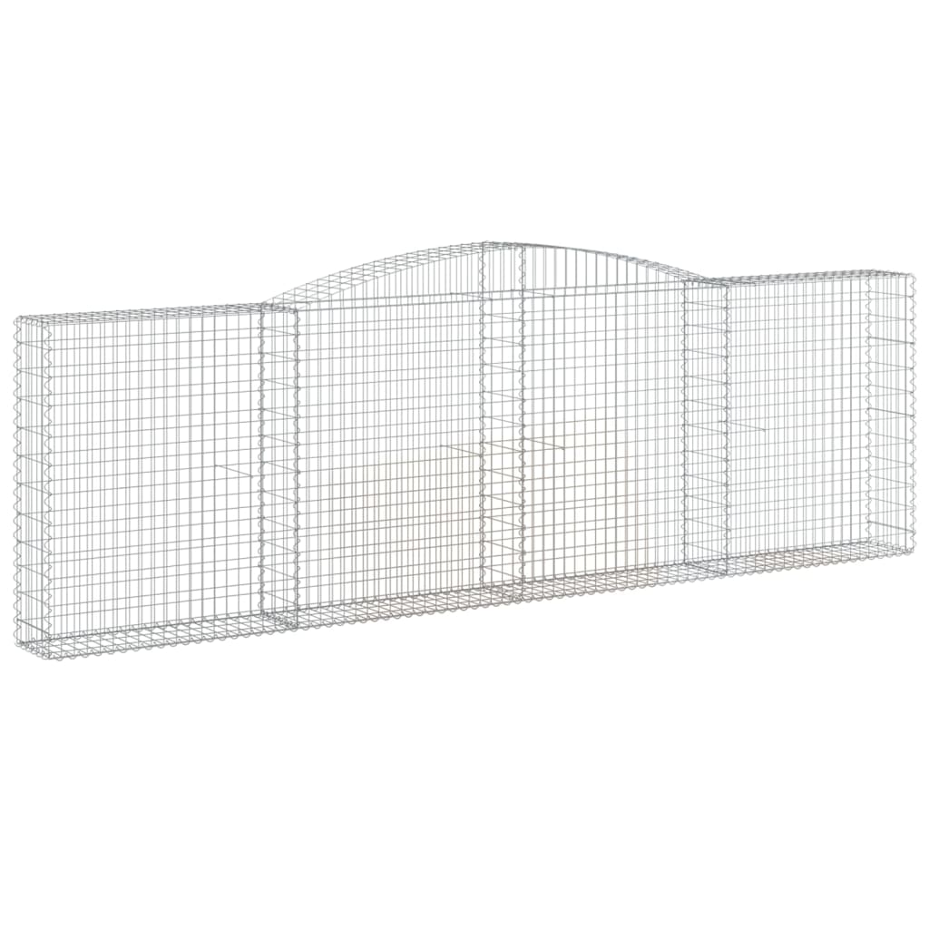 Coșuri gabion arcuite 5 buc. 400x30x120/140cm fier galvanizat