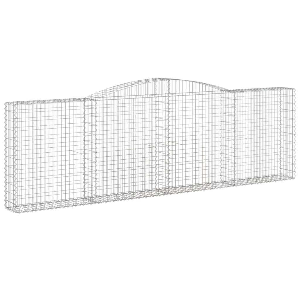 Coșuri gabion arcuite 8 buc. 400x30x120/140 cm fier galvanizat