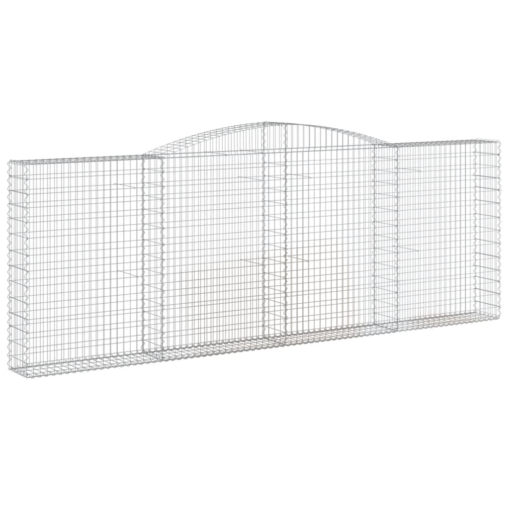 Coșuri gabion arcuite 2 buc, 400x30x140/160 cm, fier galvanizat