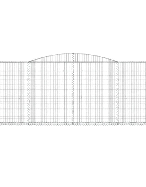 Загрузите изображение в средство просмотра галереи, Coșuri gabion arcuite 4 buc, 400x30x140/160 cm, fier galvanizat
