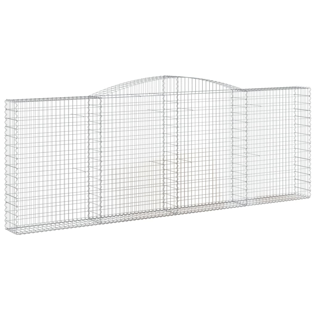 Coșuri gabion arcuite 6 buc, 400x30x140/160 cm, fier galvanizat