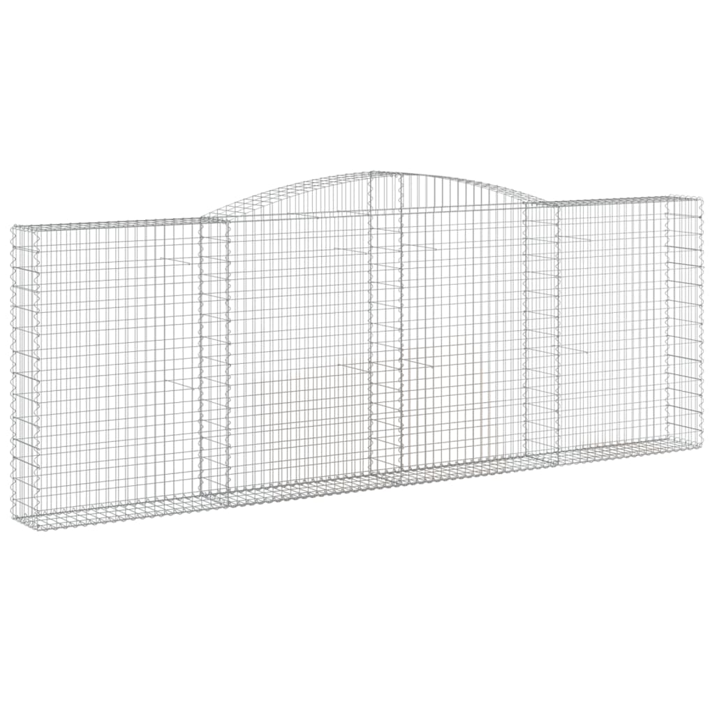 Coșuri gabion arcuite 8 buc, 400x30x140/160 cm, fier galvanizat