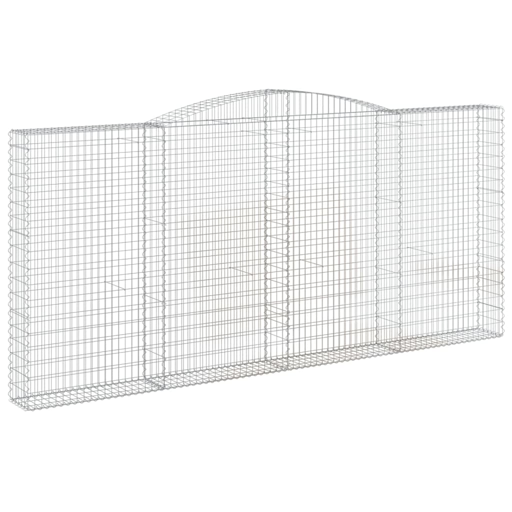 Coșuri gabion arcuite 4 buc, 400x30x180/200 cm, fier galvanizat