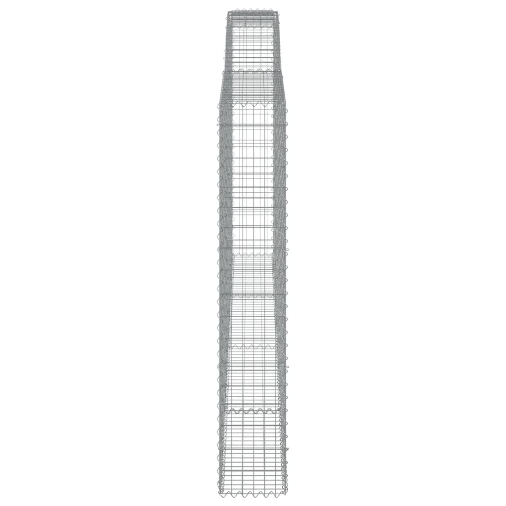 Coșuri gabion arcuite 4 buc, 400x30x180/200 cm, fier galvanizat