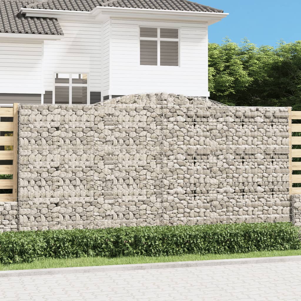 Coșuri gabion arcuite 4 buc. 400x30x200/220 cm fier galvanizat