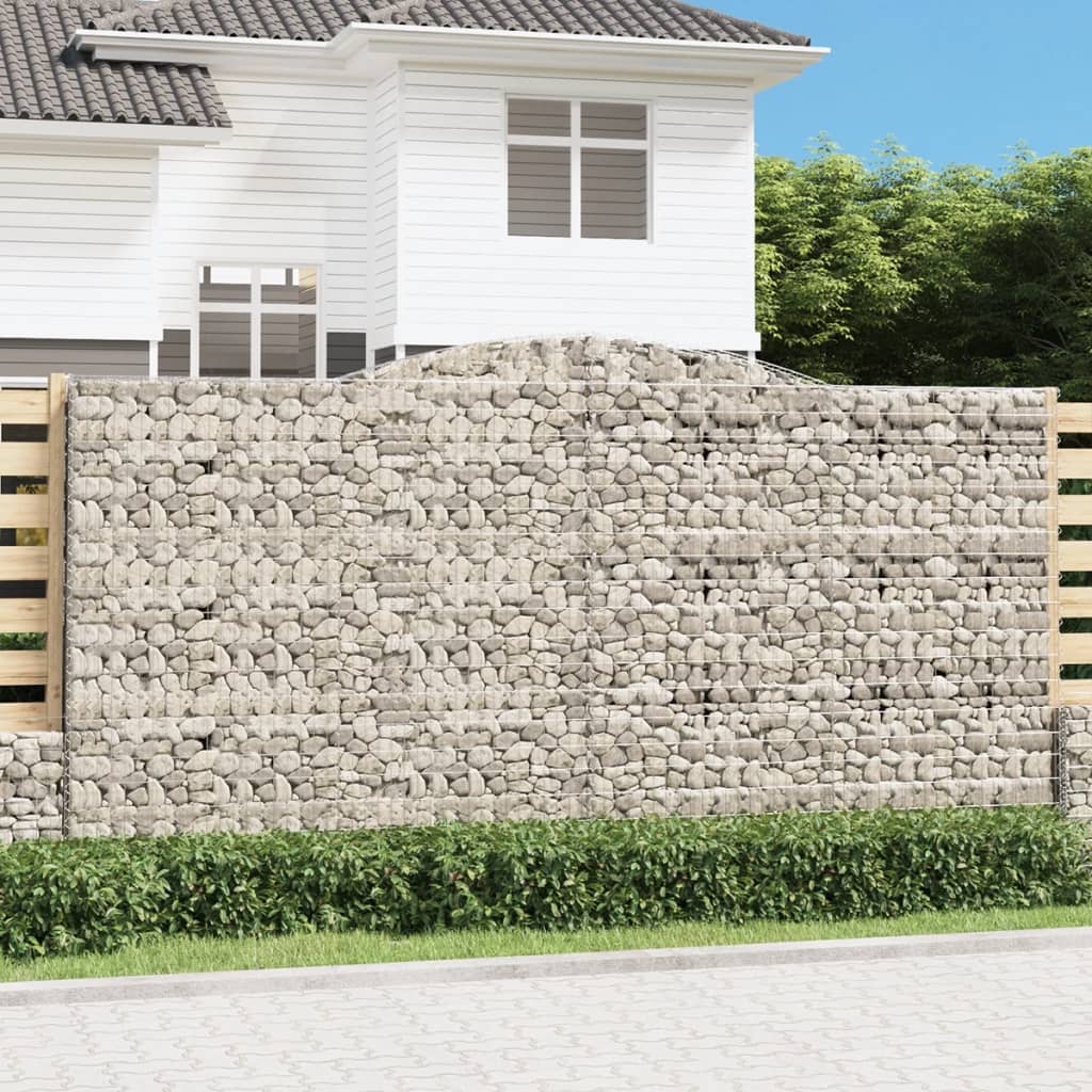 Coșuri gabion arcuite 8 buc. 400x30x200/220 cm fier galvanizat