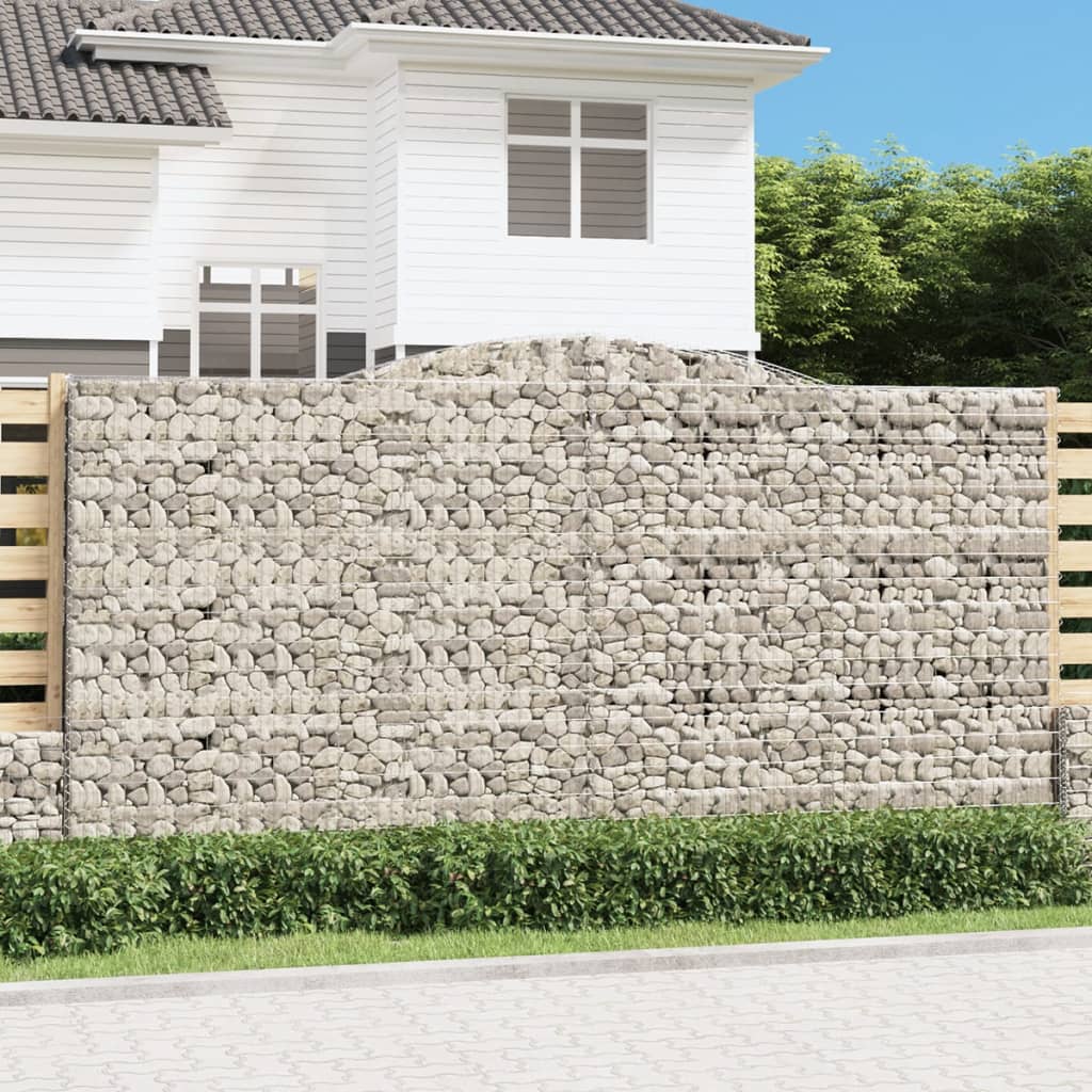 Coșuri gabion arcuite 10 buc. 400x30x200/220 cm fier galvanizat