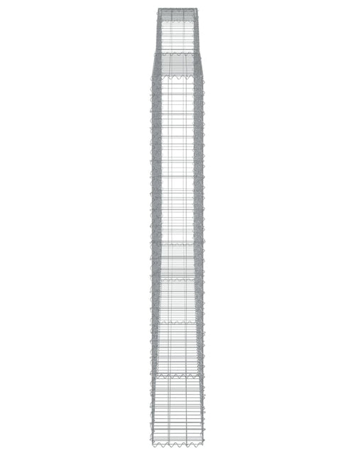 Загрузите изображение в средство просмотра галереи, Coșuri gabion arcuite, 2 buc, 400x30x220/240cm, fier galvanizat
