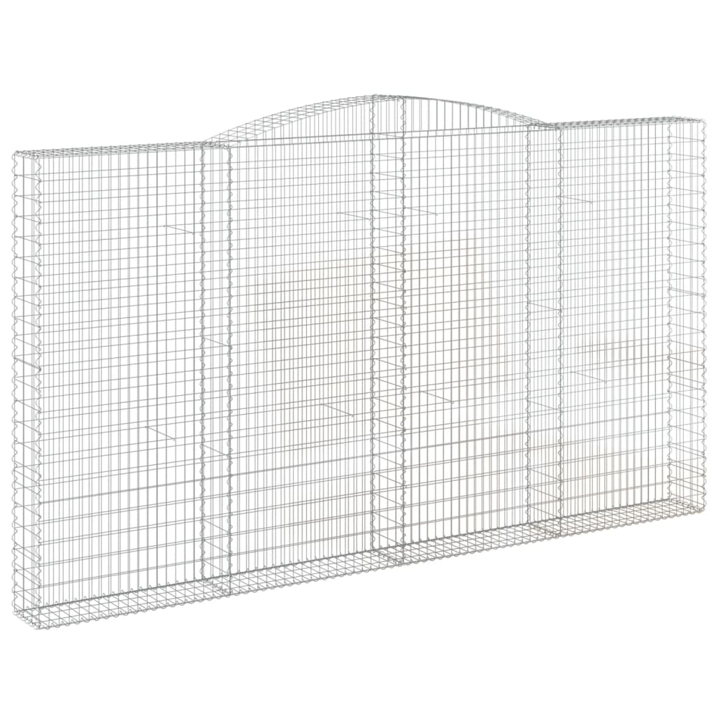 Coșuri gabion arcuite, 3 buc, 400x30x220/240cm, fier galvanizat