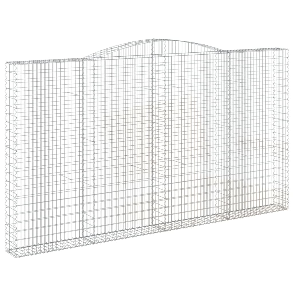 Coșuri gabion arcuite, 4 buc, 400x30x220/240cm, fier galvanizat