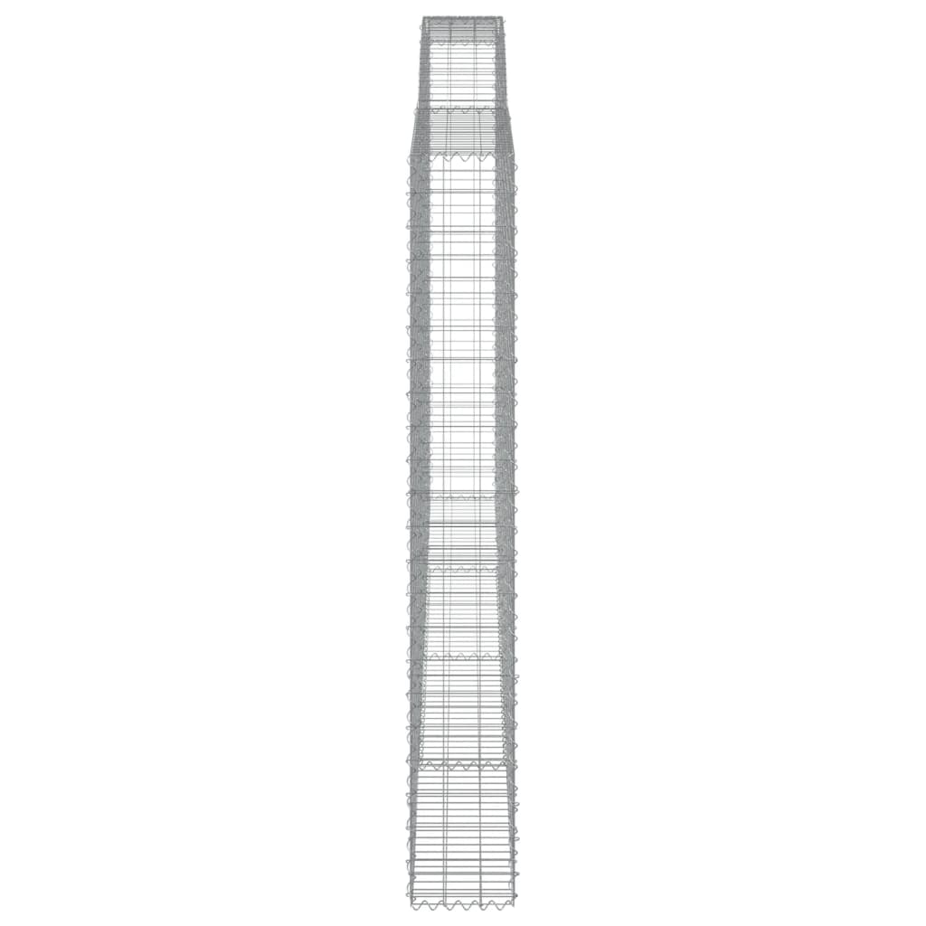 Coșuri gabion arcuite, 4 buc, 400x30x220/240cm, fier galvanizat