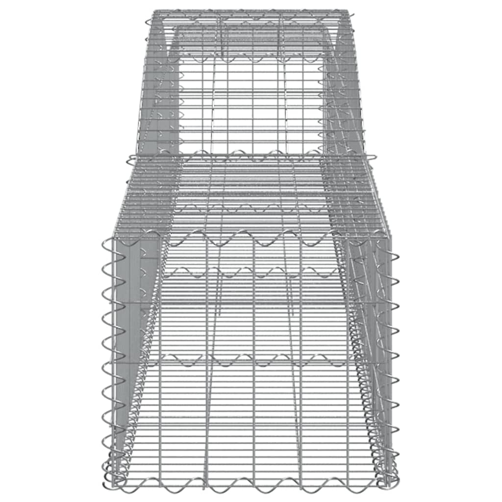 Coșuri gabion arcuite 3 buc, 400x50x40/60 cm, fier galvanizat