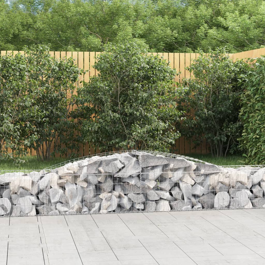 Coșuri gabion arcuite 3 buc, 400x50x40/60 cm, fier galvanizat