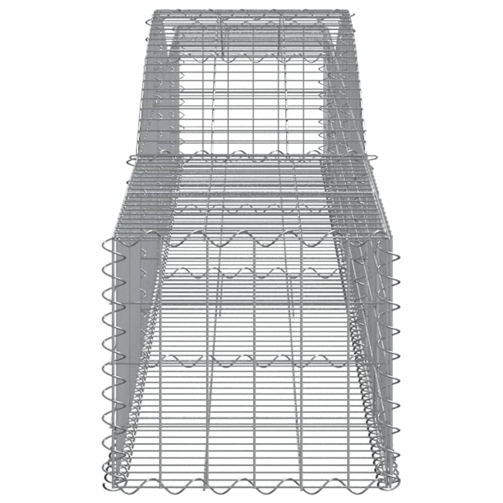 Coșuri gabion arcuite 4 buc, 400x50x40/60 cm, fier galvanizat