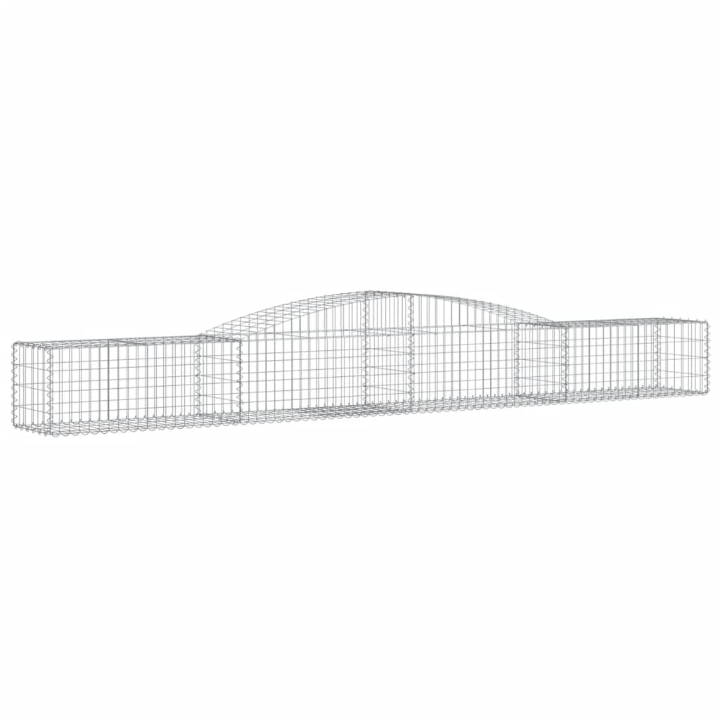 Coșuri gabion arcuite 5 buc, 400x50x40/60 cm, fier galvanizat