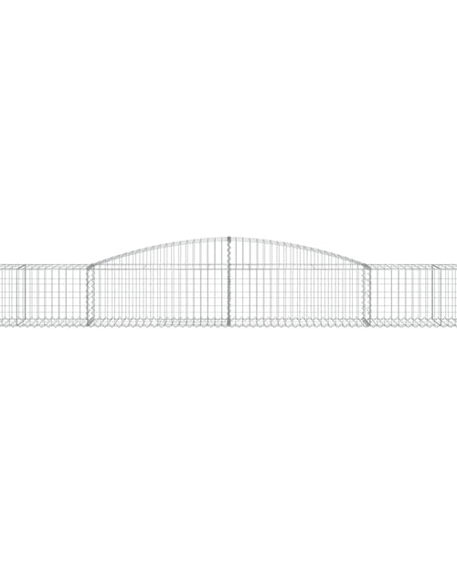 Загрузите изображение в средство просмотра галереи, Coșuri gabion arcuite 5 buc, 400x50x40/60 cm, fier galvanizat
