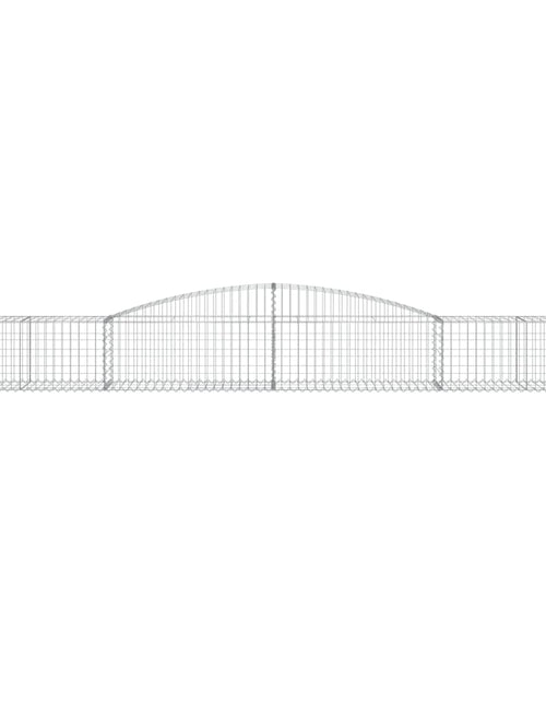 Загрузите изображение в средство просмотра галереи, Coșuri gabion arcuite 7 buc, 400x50x40/60 cm, fier galvanizat
