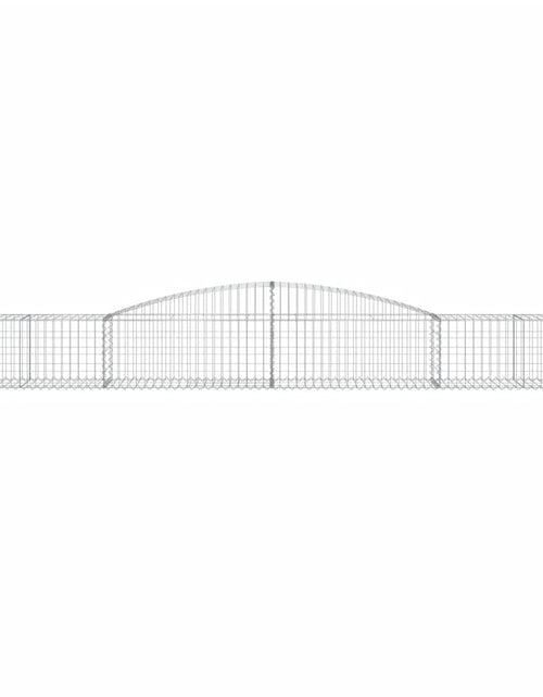 Загрузите изображение в средство просмотра галереи, Coșuri gabion arcuite 8 buc, 400x50x40/60 cm, fier galvanizat
