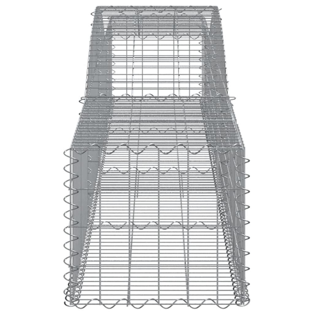 Coșuri gabion arcuite 8 buc, 400x50x40/60 cm, fier galvanizat