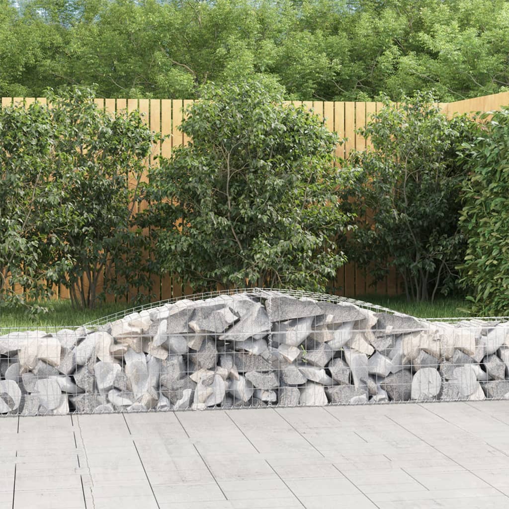 Coșuri gabion arcuite 9 buc, 400x50x40/60 cm, fier galvanizat