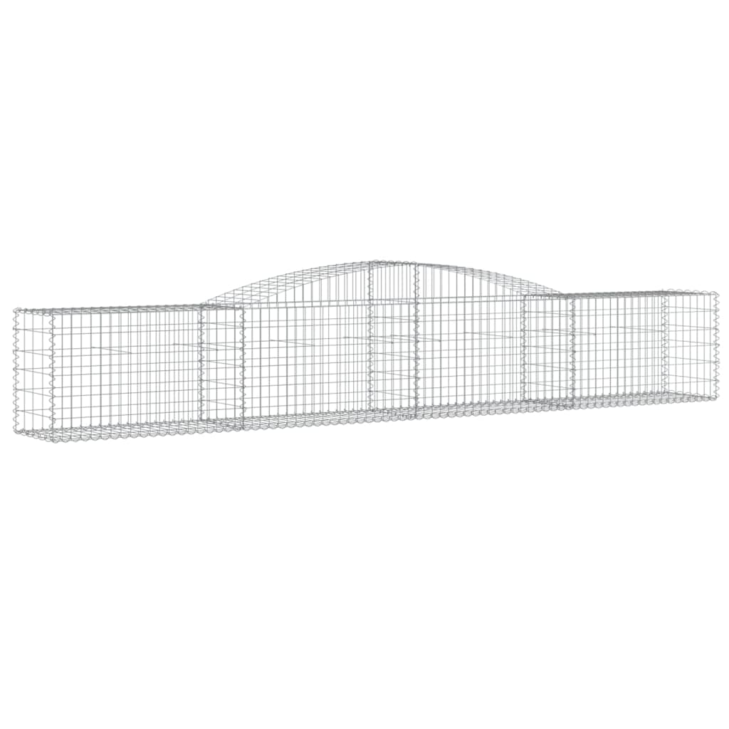 Coșuri gabion arcuite 2 buc, 400x50x60/80 cm, fier galvanizat