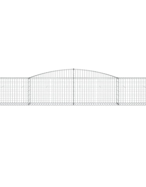 Загрузите изображение в средство просмотра галереи, Coșuri gabion arcuite 2 buc, 400x50x60/80 cm, fier galvanizat
