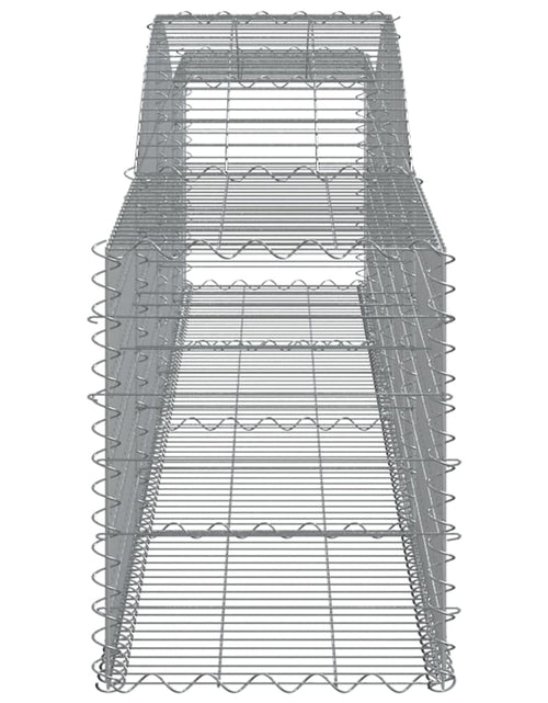 Загрузите изображение в средство просмотра галереи, Coșuri gabion arcuite 2 buc, 400x50x60/80 cm, fier galvanizat
