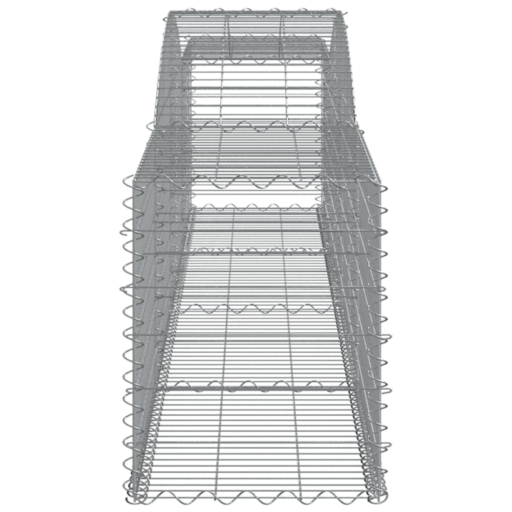 Coșuri gabion arcuite 2 buc, 400x50x60/80 cm, fier galvanizat