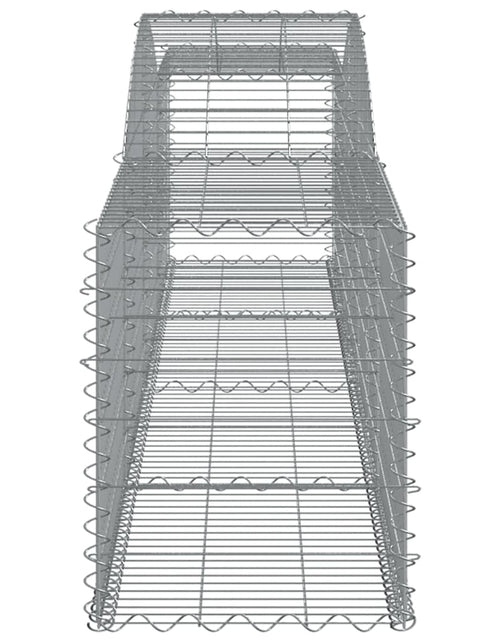 Încărcați imaginea în vizualizatorul Galerie, Coșuri gabion arcuite 3 buc, 400x50x60/80 cm, fier galvanizat
