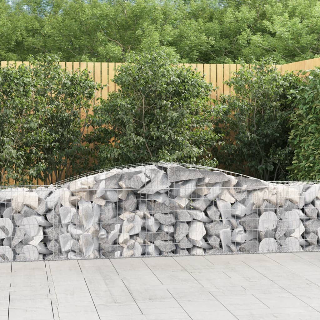 Coșuri gabion arcuite 5 buc, 400x50x60/80 cm, fier galvanizat