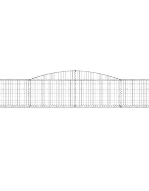 Загрузите изображение в средство просмотра галереи, Coșuri gabion arcuite 9 buc, 400x50x60/80 cm, fier galvanizat
