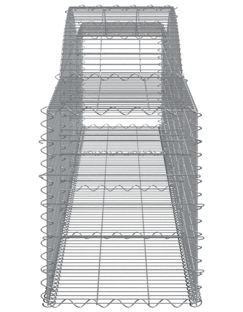 Загрузите изображение в средство просмотра галереи, Coșuri gabion arcuite 9 buc, 400x50x60/80 cm, fier galvanizat
