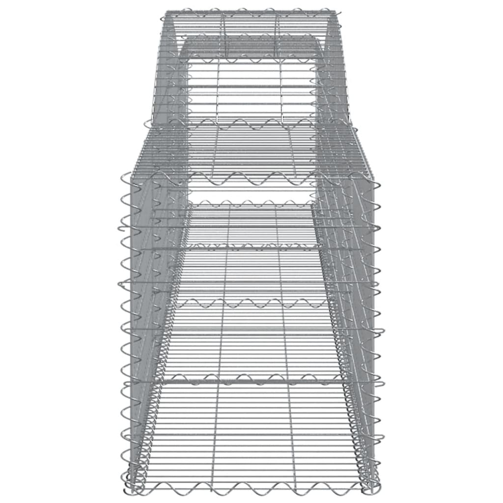 Coșuri gabion arcuite 9 buc, 400x50x60/80 cm, fier galvanizat