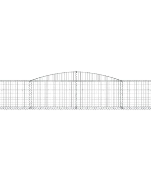 Загрузите изображение в средство просмотра галереи, Coșuri gabion arcuite 10 buc, 400x50x60/80 cm, fier galvanizat
