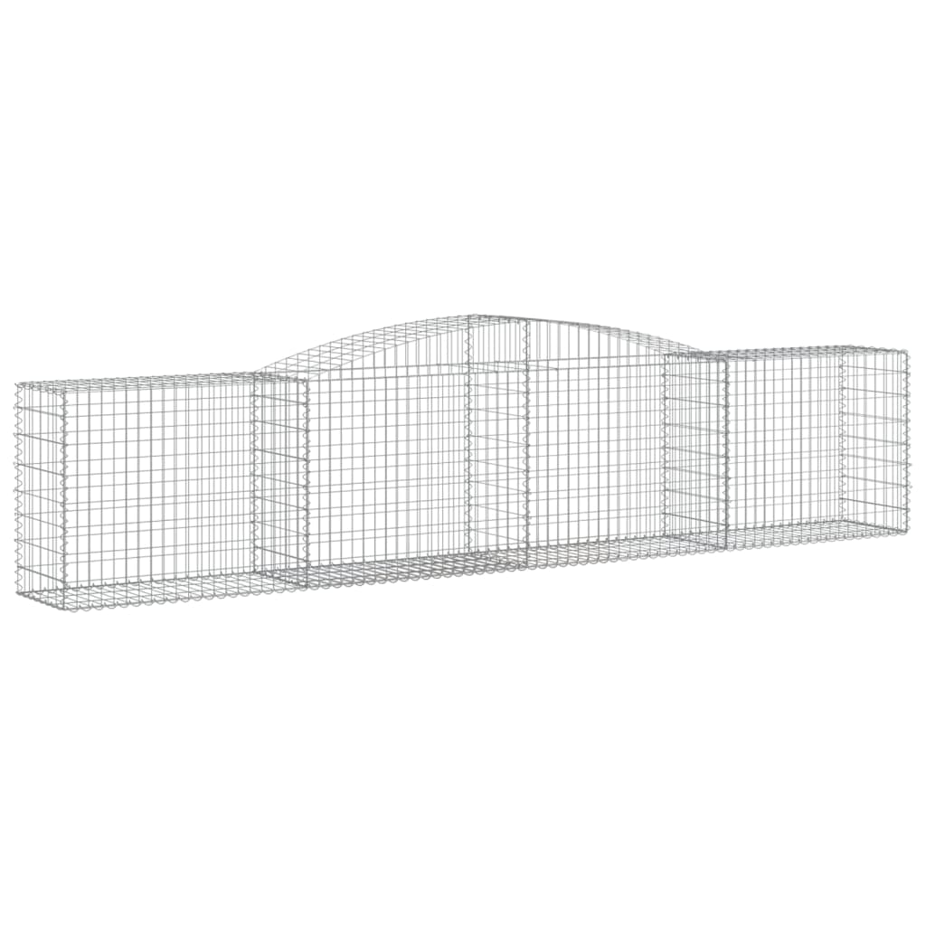 Coșuri gabion arcuite 2 buc, 400x50x80/100 cm, fier galvanizat