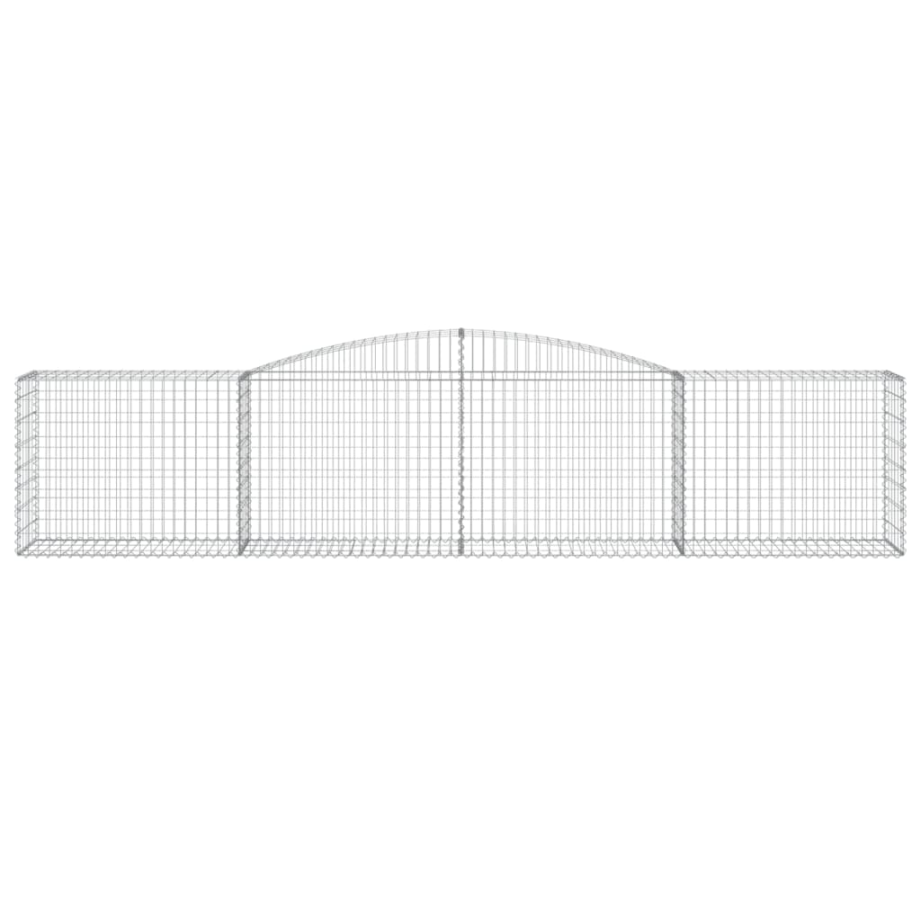 Coșuri gabion arcuite 2 buc, 400x50x80/100 cm, fier galvanizat