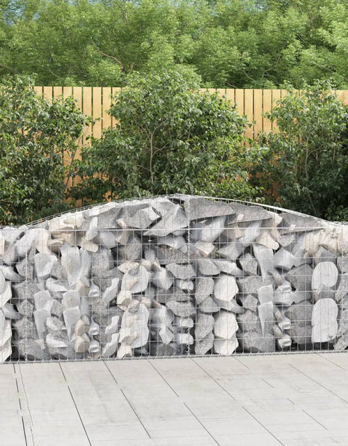 Încărcați imaginea în vizualizatorul Galerie, Coșuri gabion arcuite 3 buc, 400x50x80/100 cm, fier galvanizat
