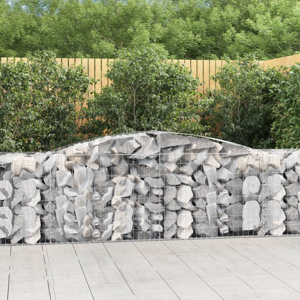 Coșuri gabion arcuite 5 buc, 400x50x80/100 cm, fier galvanizat