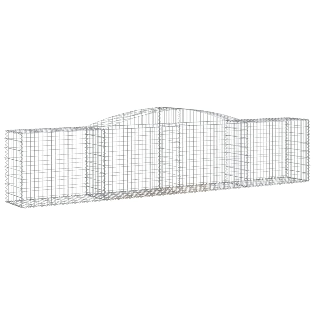 Coșuri gabion arcuite 6 buc, 400x50x80/100 cm, fier galvanizat