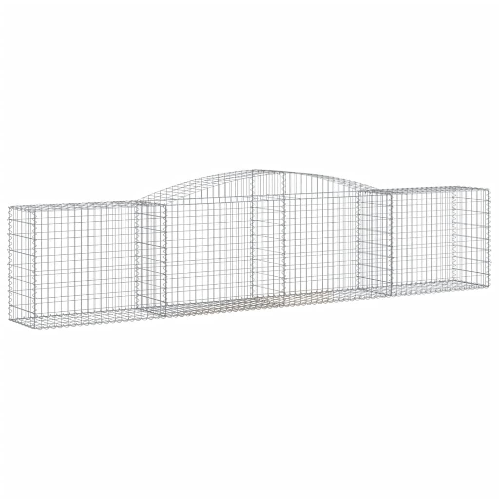 Coșuri gabion arcuite 8 buc, 400x50x80/100 cm, fier galvanizat