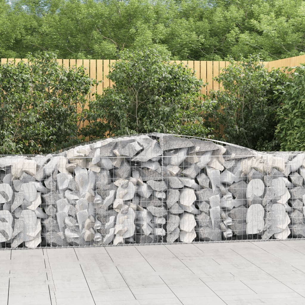 Coșuri gabion arcuite 8 buc, 400x50x80/100 cm, fier galvanizat