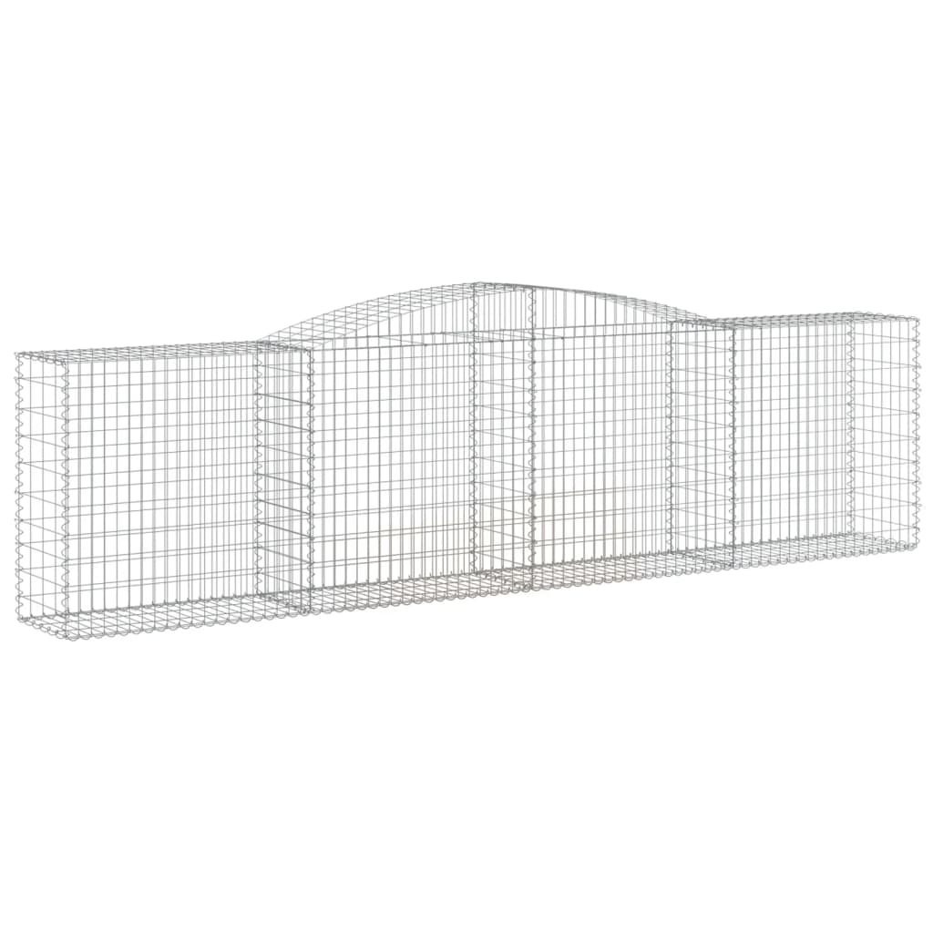 Coșuri gabion arcuite 2 buc, 400x50x100/120 cm fier galvanizat