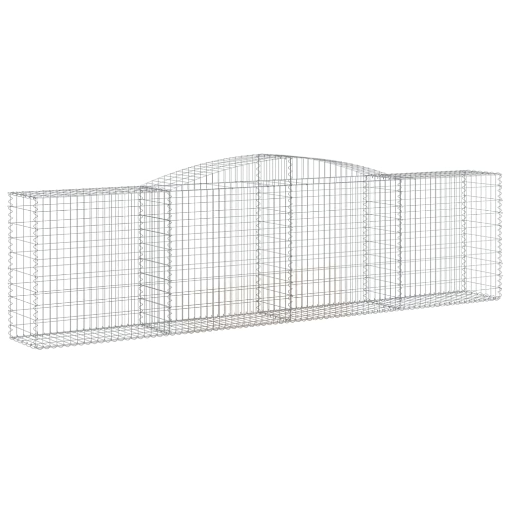 Coșuri gabion arcuite 4 buc, 400x50x100/120 cm fier galvanizat