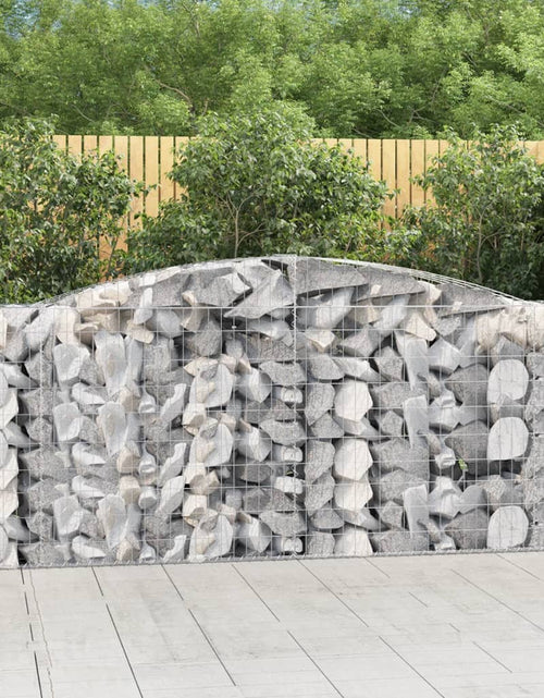 Încărcați imaginea în vizualizatorul Galerie, Coșuri gabion arcuite 5 buc, 400x50x100/120 cm fier galvanizat
