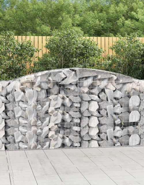 Încărcați imaginea în vizualizatorul Galerie, Coșuri gabion arcuite 6 buc, 400x50x100/120 cm fier galvanizat
