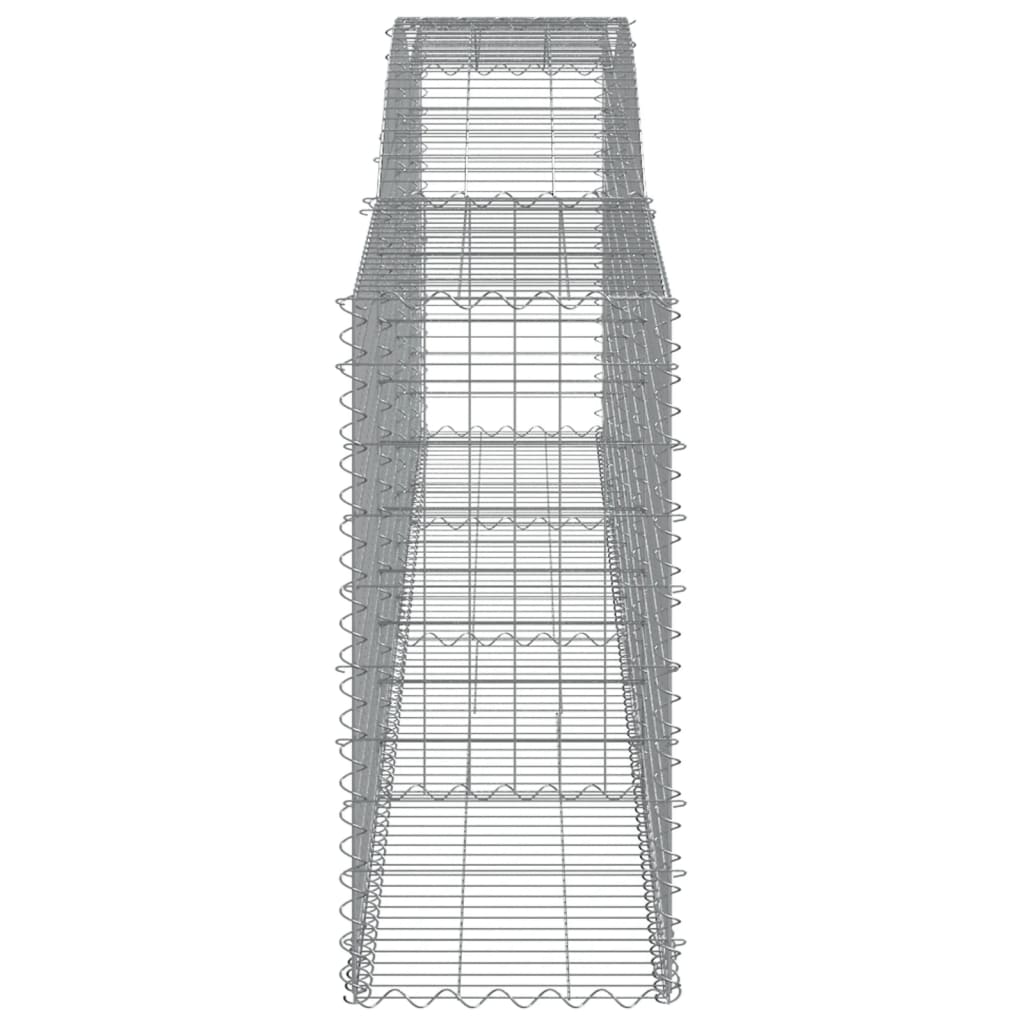 Coșuri gabion arcuite 10 buc, 400x50x100/120 cm fier galvanizat