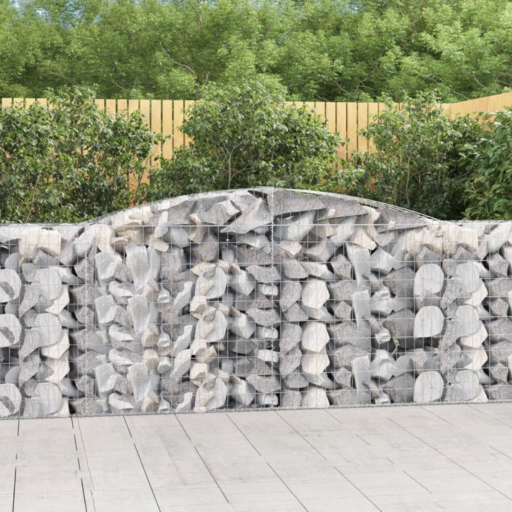 Coșuri gabion arcuite 10 buc, 400x50x100/120 cm fier galvanizat